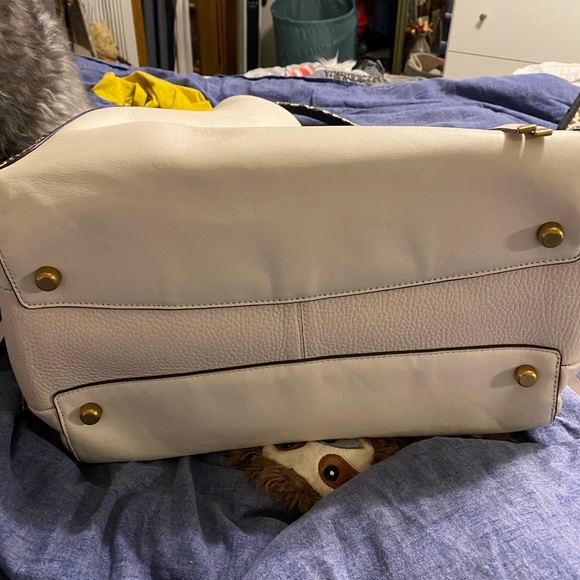 Chalk and snake skin Coach large purse - Picture 1 of 12